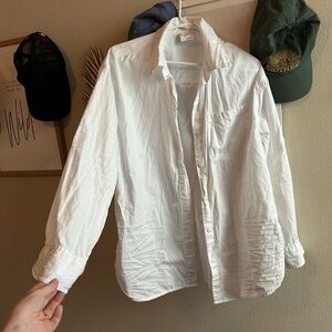 Aerie White Cotton Button Down